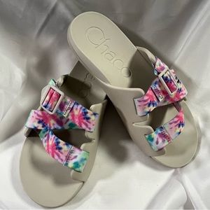 Chaco Chillos Tie Dye Slide Sandals